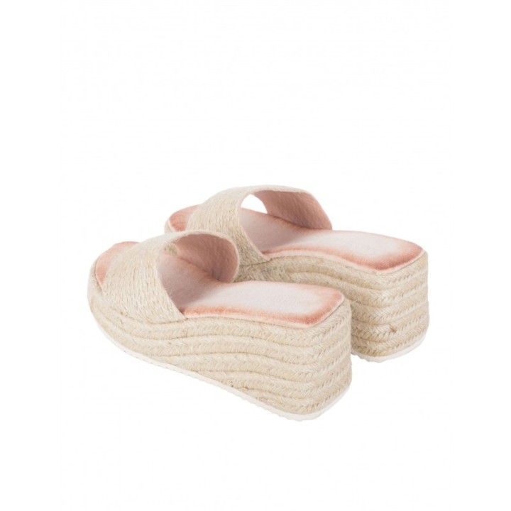 Sandalias Plataforma Plana Esparto