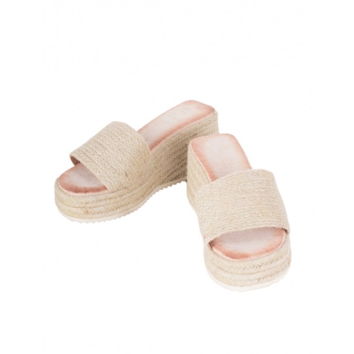 Sandalias Plataforma Plana Esparto