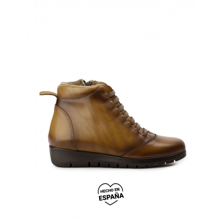 Botines Cuna Baja Cordones Marron