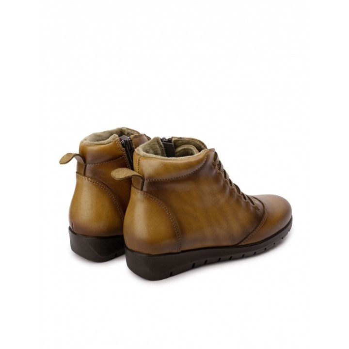 Botines Cuna Baja Cordones Marron