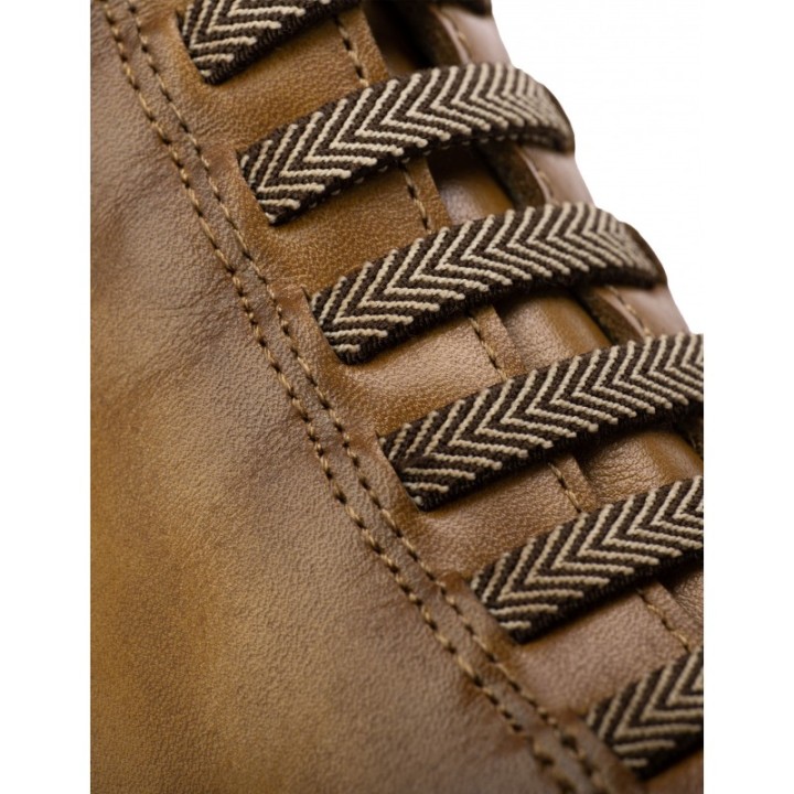 Botines Cuna Baja Cordones Marron