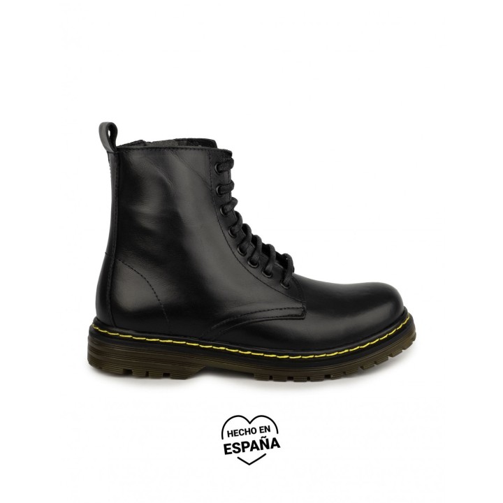 Botas Militares Piel Negras PERA LIMONERA