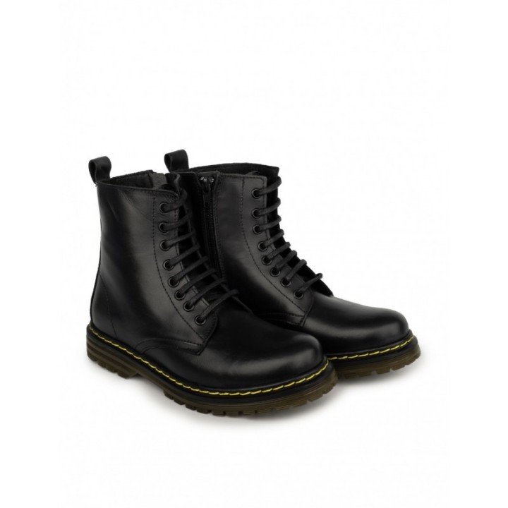 Botas Militares Piel Negras PERA LIMONERA