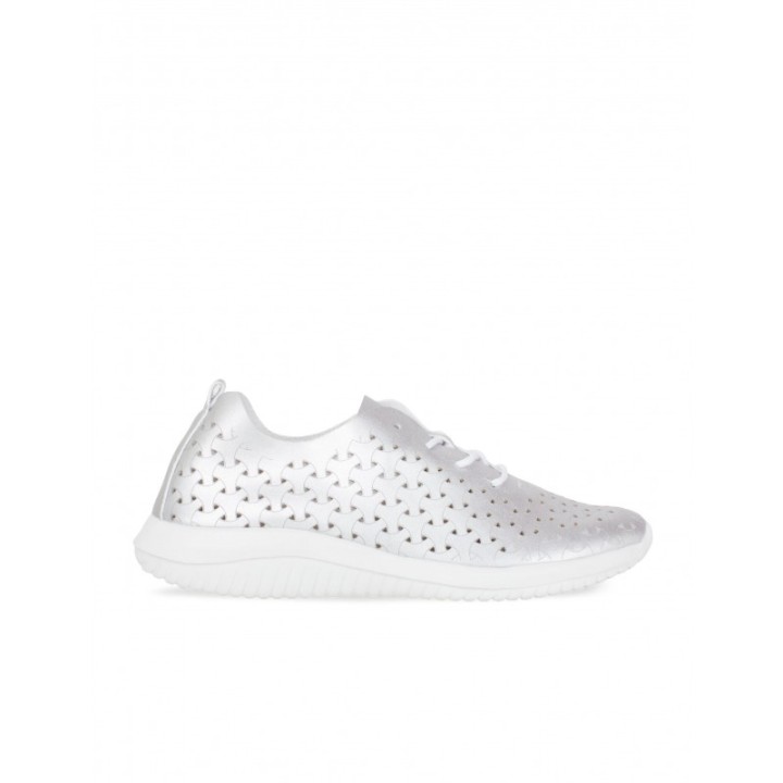 EOLIGEROS Zapatillas Casual Calados Plateadas