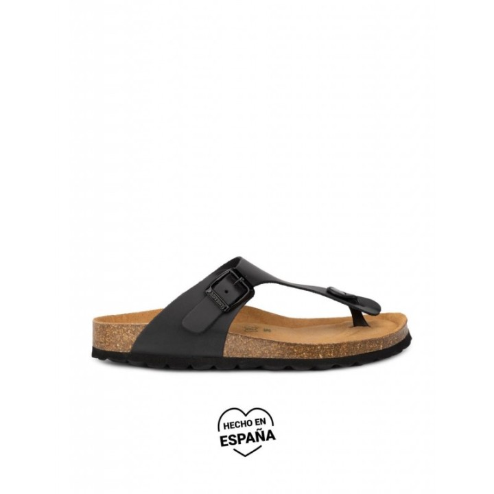 AUTENTI Sandalias Bio Dedo Negras