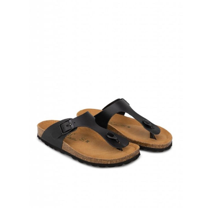 AUTENTI Sandalias Bio Dedo Negras