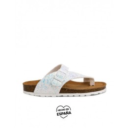 AUTENTI Sandalias Bio Glitter Blancas