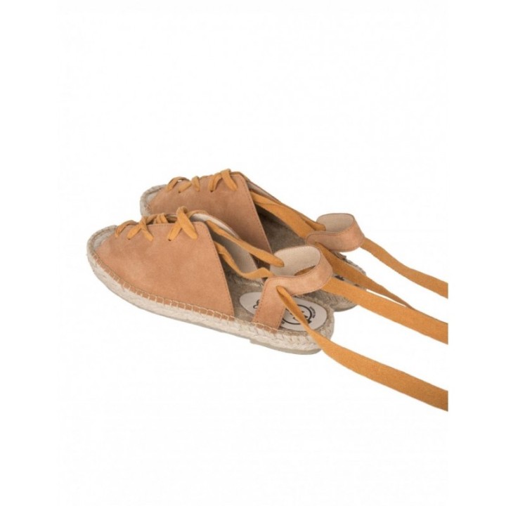 Sandalias Esparto Planas Cuerdas Cuero PERA LIMONERA