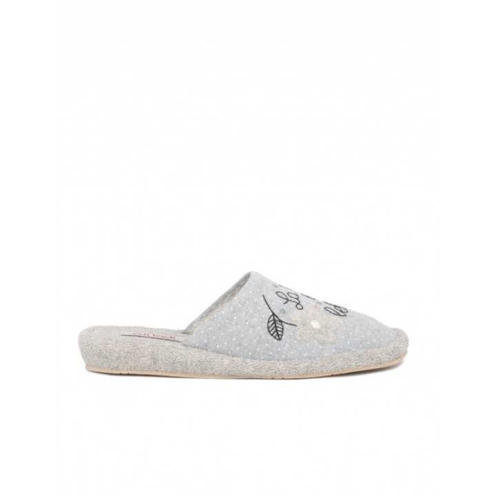 VULLADI Zapatillas Flores Grises