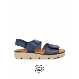 Sandalias Velcro Piel Azules PERA LIMONERA