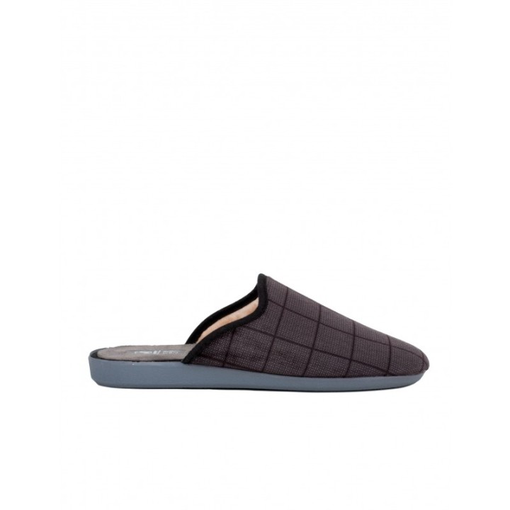Zapatillas Casa Descalzas Cuadros Grises