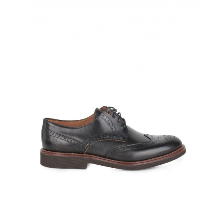 Zapatos Piel Picados Negros PERA LIMONERA