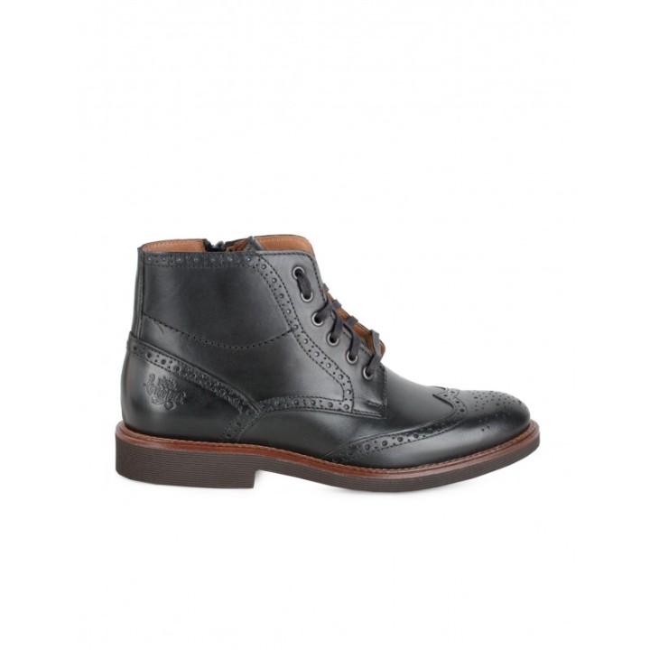 Botas Cordones Piel Negras PERA LIMONERA