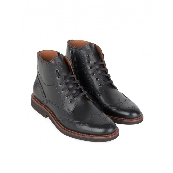 Botas Cordones Piel Negras PERA LIMONERA