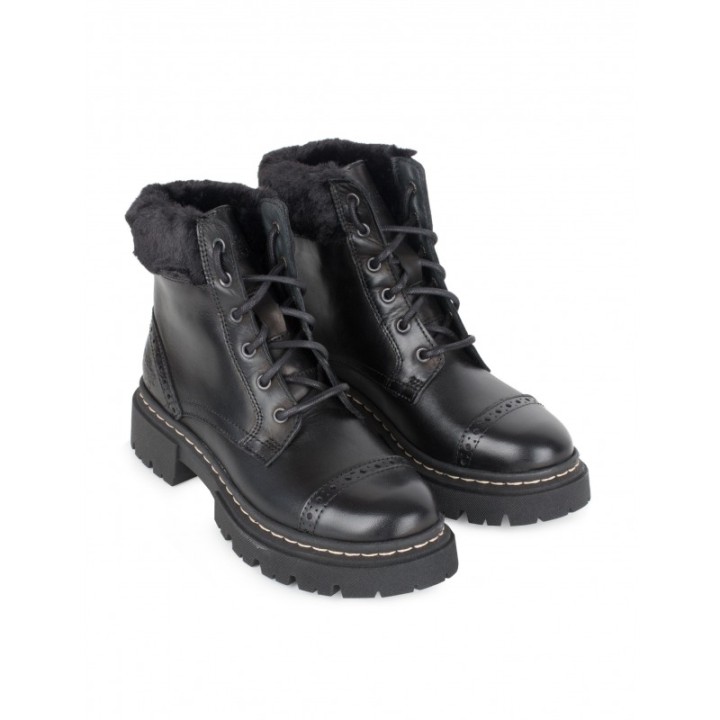 Botas Militares Suela Track Pelo PERA LIMONERA