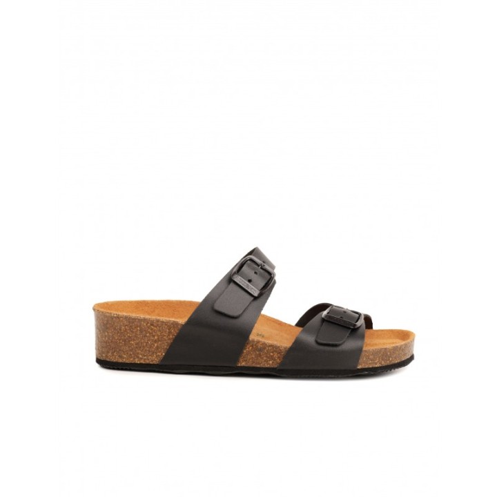 AUTENTI Sandalias Bio Cuna Baja Hebillas Negras