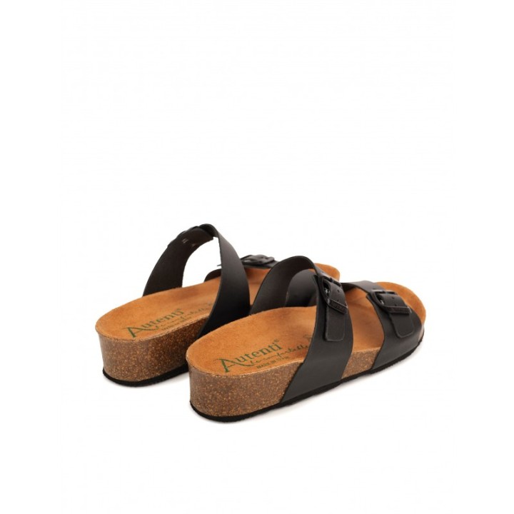 AUTENTI Sandalias Bio Cuna Baja Hebillas Negras