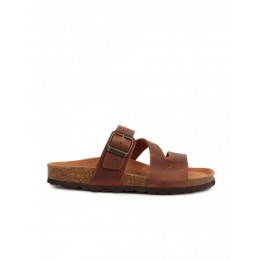 AUTENTI Sandalias Tiras Suela Corcho Marron