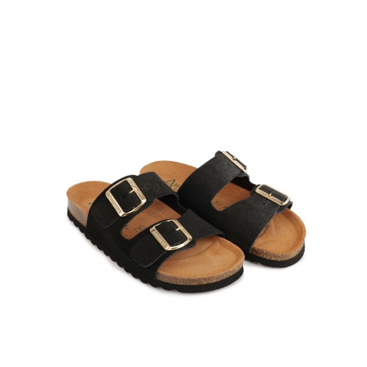 AUTENTI Sandalias Bio Hebillas Negras