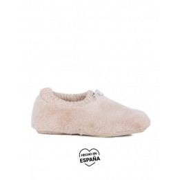 VULLADI Zapatillas Casa Cerradas Pelo Beige