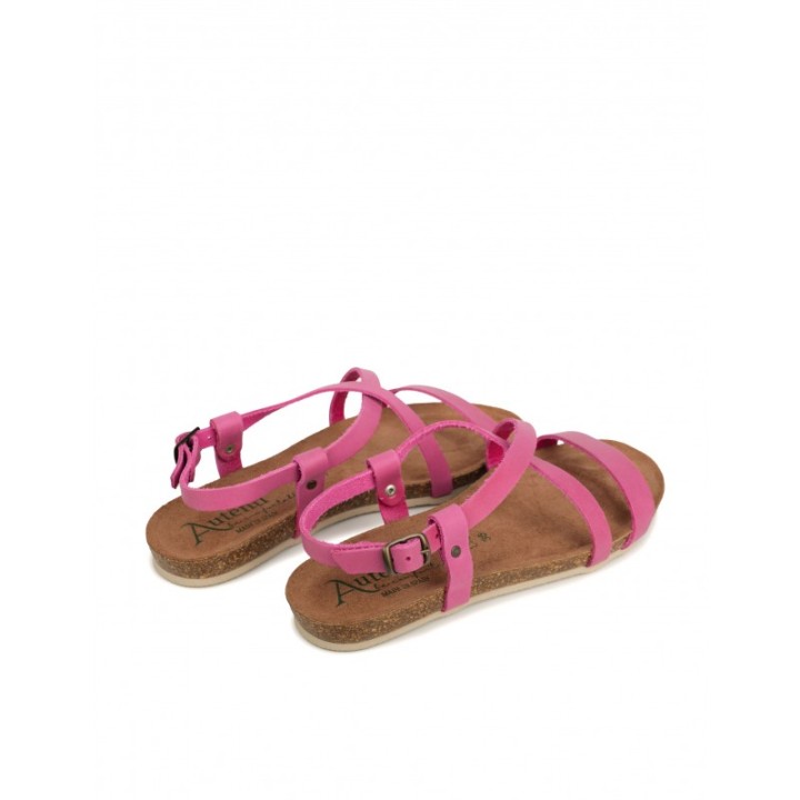 AUTENTI Sandalias Bio Tiras Finas Fucsia