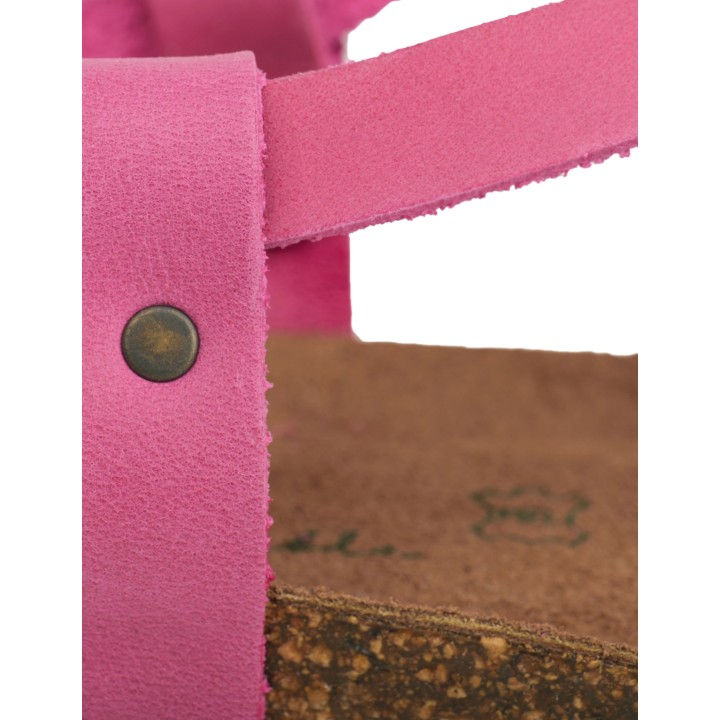 AUTENTI Sandalias Bio Tiras Finas Fucsia