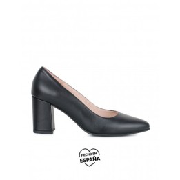 Zapatos Salon Piel Negros PERA LIMONERA