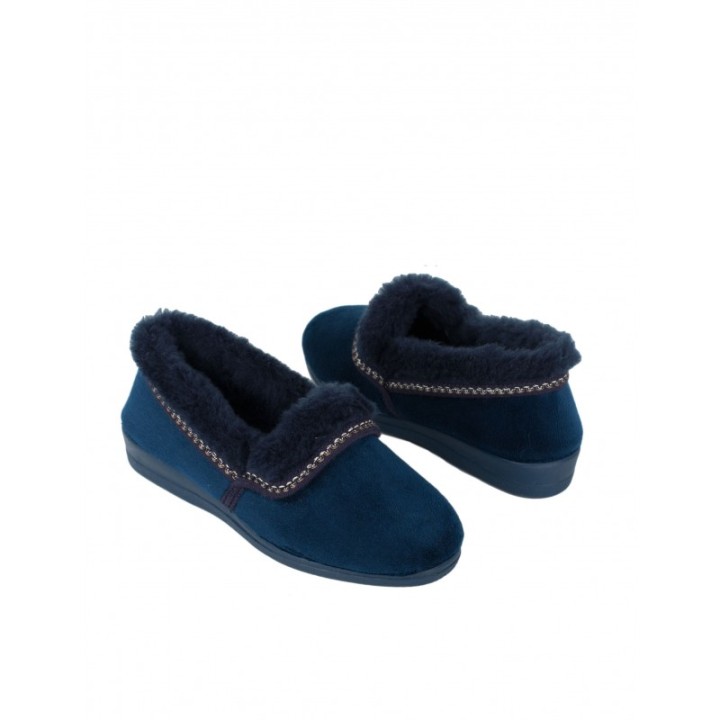 Zapatillas de Casa Cerradas Pelo Azules