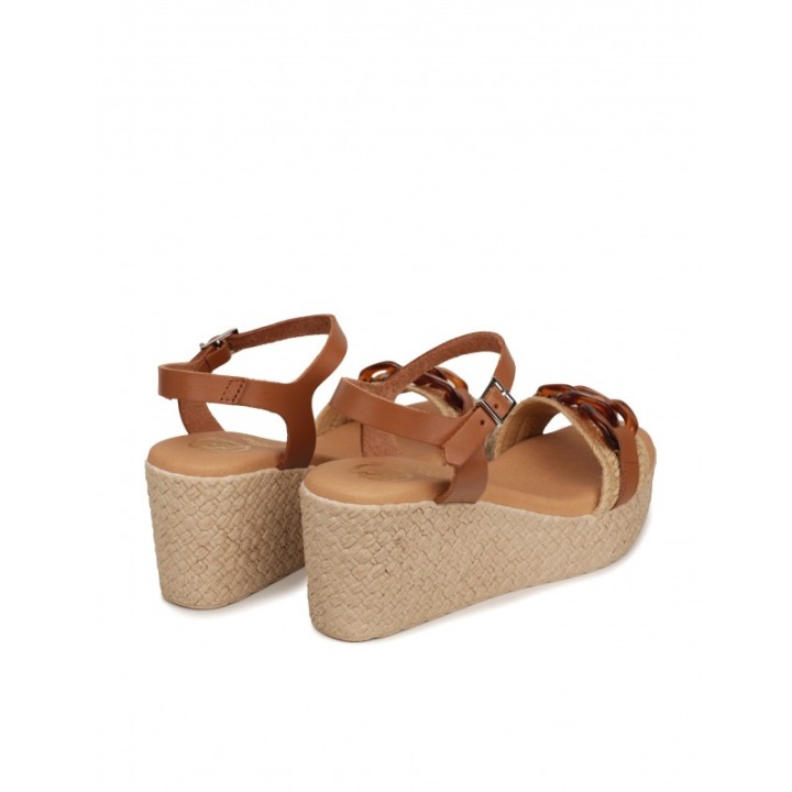 Sandalias Cuna Esparto Cadena Cuero PERA LIMONERA