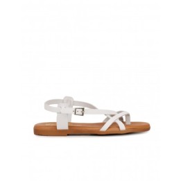 Sandalias Dedo Piel Blancas PERA LIMONERA