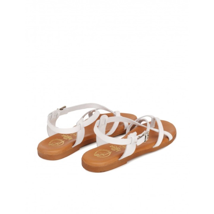 Sandalias Dedo Piel Blancas PERA LIMONERA
