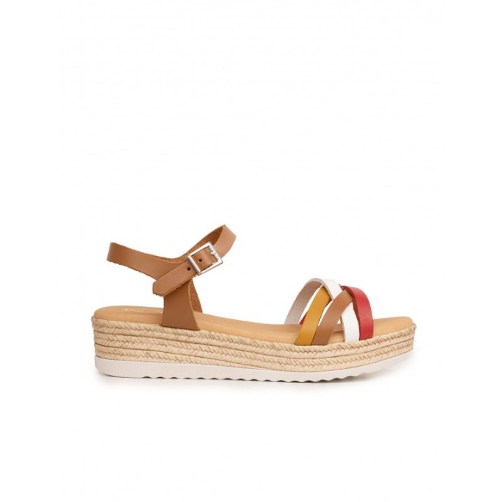 Sandalias Piel Cuna Tiras PERA LIMONERA