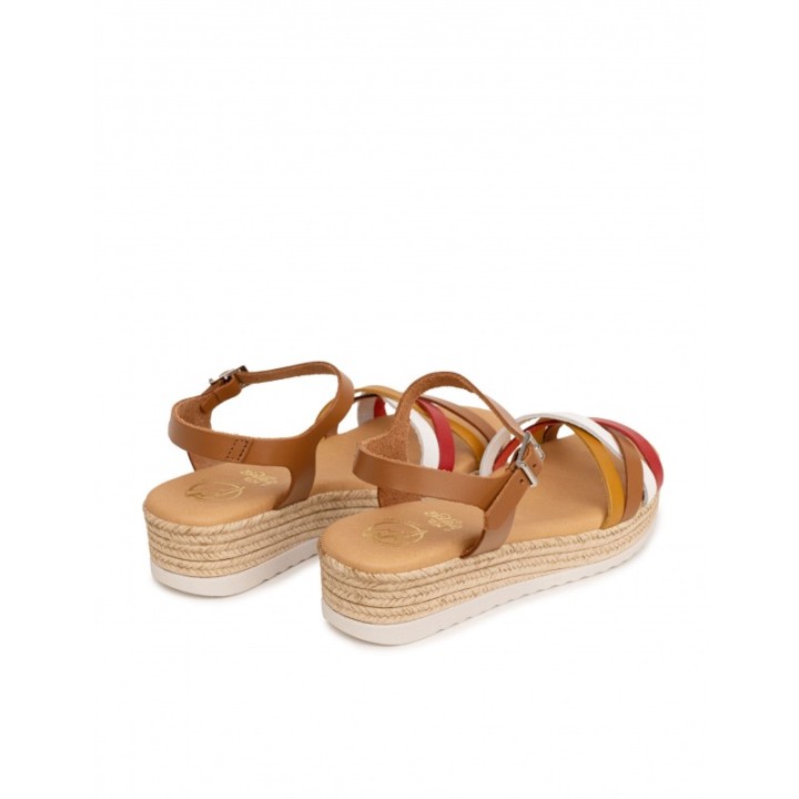 Sandalias Piel Cuna Tiras PERA LIMONERA