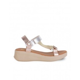 Sandalias Velcro Metalizadas PERA LIMONERA