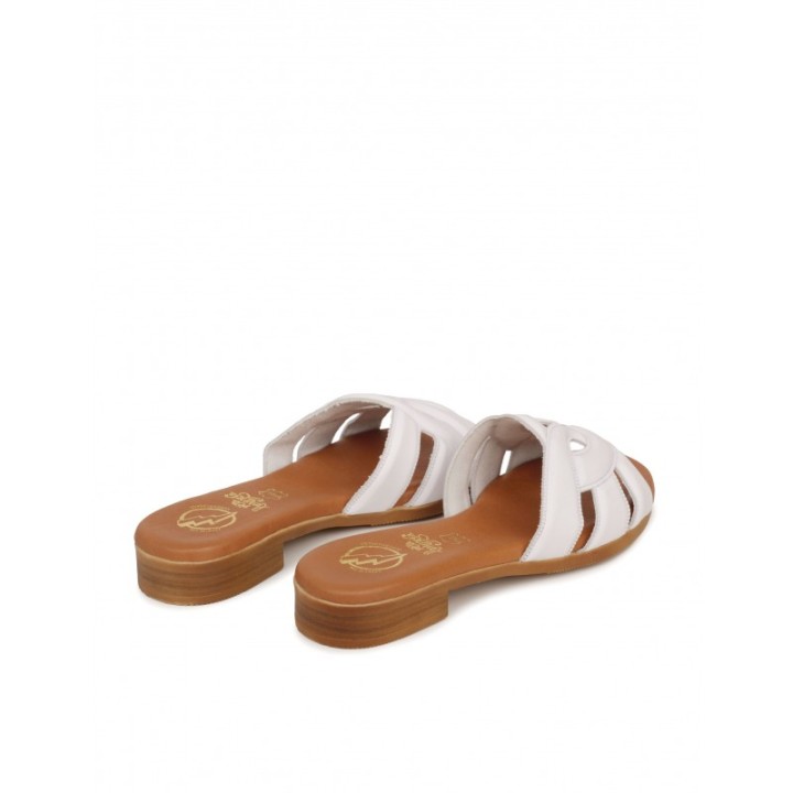 Sandalias Pala Piel Blancas PERA LIMONERA