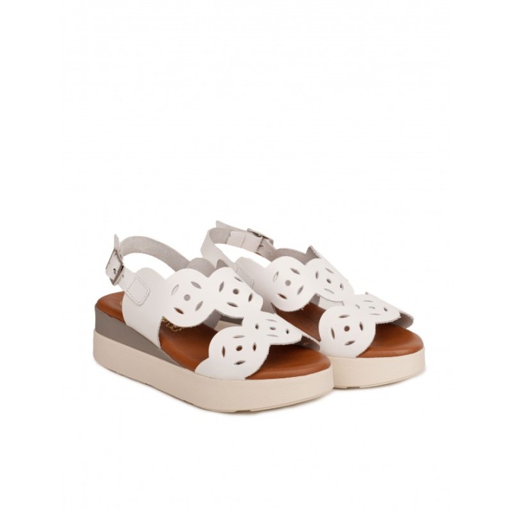 Sandalias Cuna Piel Blancas PERA LIMONERA