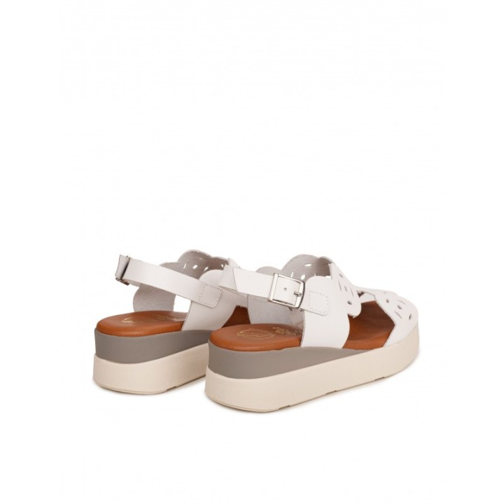 Sandalias Cuna Piel Blancas PERA LIMONERA