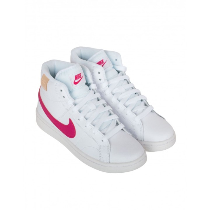 NIKE Court Royale 2 Mid Blancas Logo Fucsia
