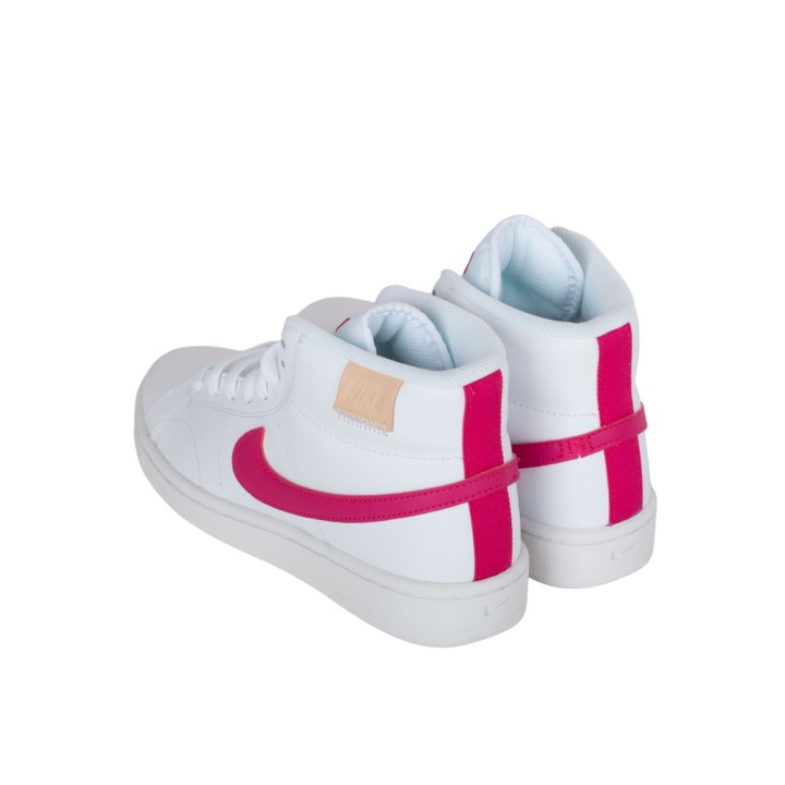 NIKE Court Royale 2 Mid Blancas Logo Fucsia