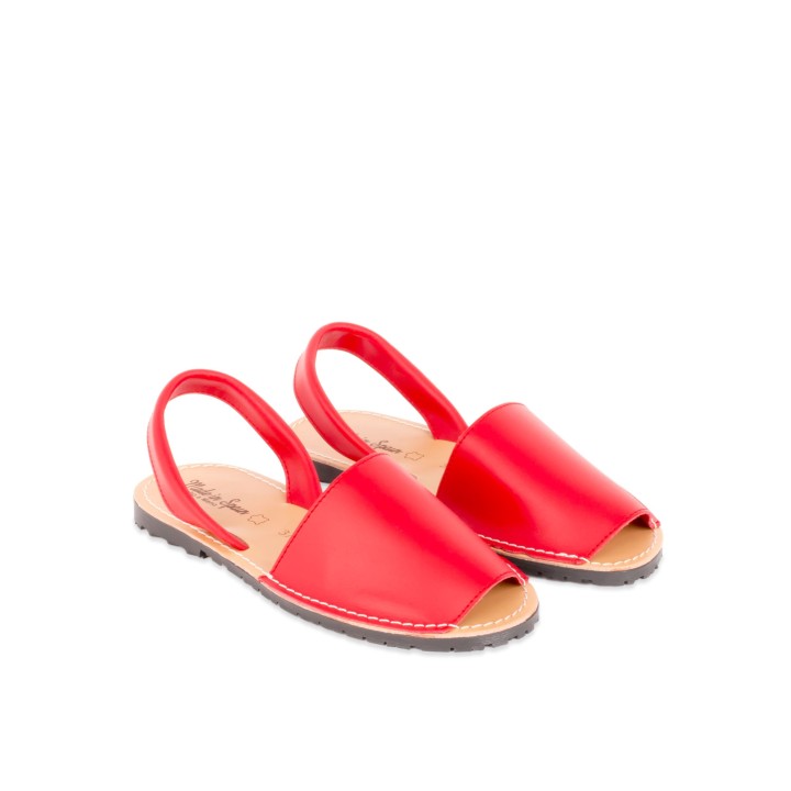 Sandalias Menorquinas Piel Rojo