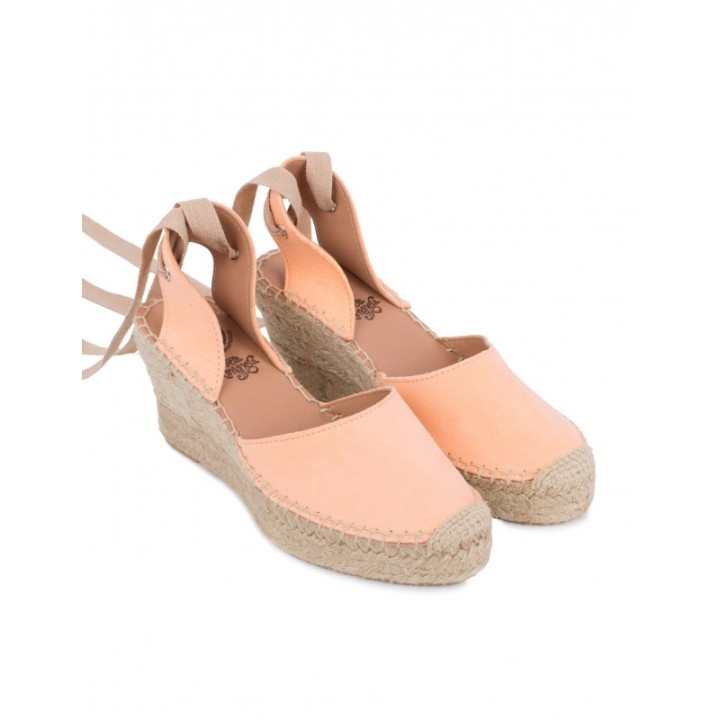 Alpargatas Cintas Cuna Naranja Pastel PERA LIMONERA