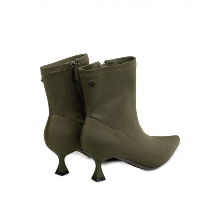 XTI Botines Veganos Tacon Kitten Kaki