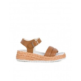 Sandalias Rafia Tira Acolchada Cuero PERA LIMONERA