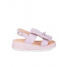 Sandalias Rafia Flecos Lila PERA LIMONERA