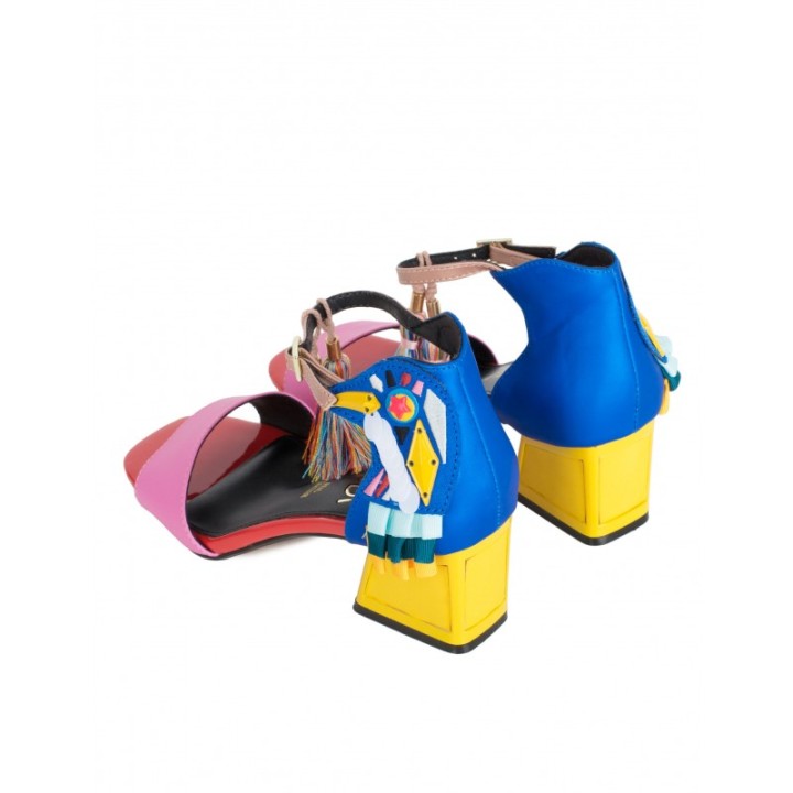 EXe Sandalias Fiesta Loro Rosas
