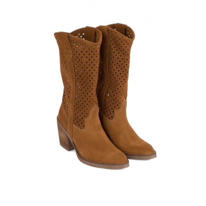 Botas Camperas Caladas Corazon Cuero PERA LIMONERA