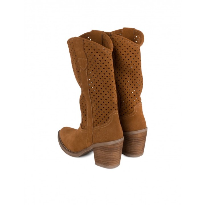 Botas Camperas Caladas Corazon Cuero PERA LIMONERA