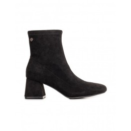 XTI Botines Veganos Tacon Cuadrado Negros