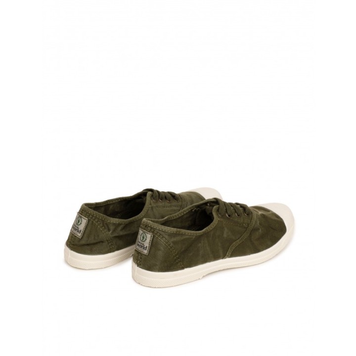 NATURAL WORLD Zapatillas Lona Puntera Kaki