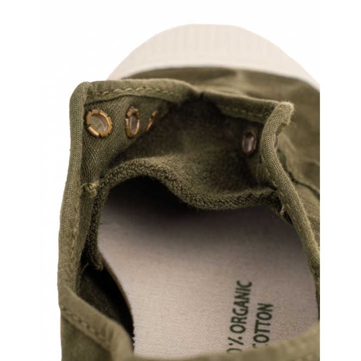 NATURAL WORLD Zapatillas Lona Puntera Kaki